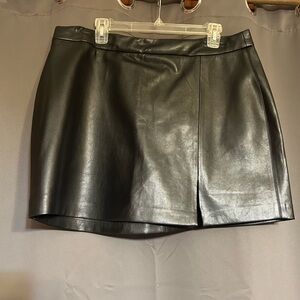 Pink Lily Sleek Black Mini Skirt